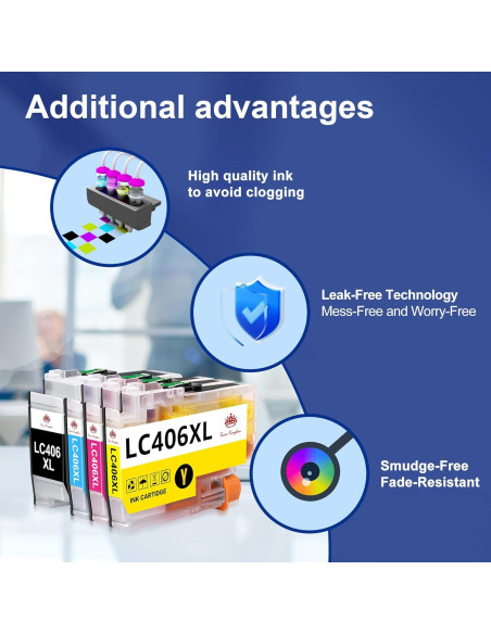 Toner Kingdom Compatible LC406XL para Brother - 4 Cartuchos