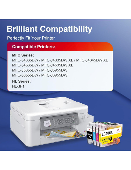 Toner Kingdom Compatible LC406XL para Brother - 4 Cartuchos