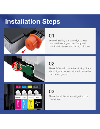 Toner Kingdom Compatible LC406XL para Brother - 4 Cartuchos