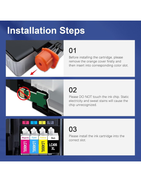 Toner Kingdom Compatible LC406XL para Brother - 4 Cartuchos