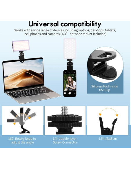 Luz Selfie Portátil YCSXhandpick 90 LED 3 Modos Ajustable