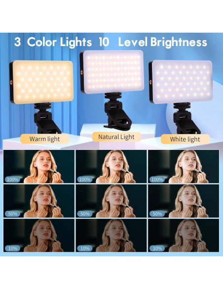 Luz Selfie Portátil YCSXhandpick 90 LED 3 Modos Ajustable