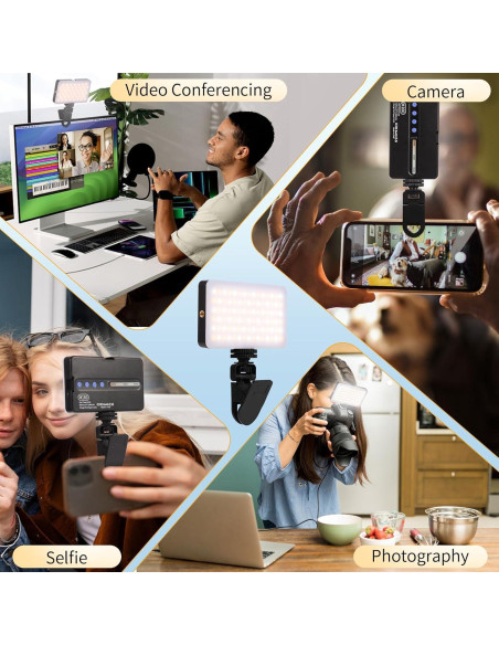 Luz Selfie Portátil YCSXhandpick 90 LED 3 Modos Ajustable