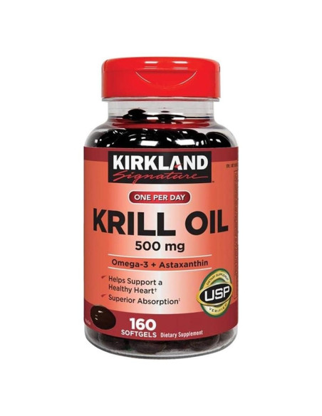 Aceite de Krill Kirkland Signature 500 mg 160 Gelatinas Blandas Aceite de Krill Kirkland Signature 500 mg 160 Gelatinas Blandas