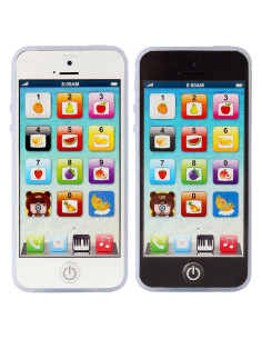 Juguete Teléfono Móvil Simulado Sujosa Negro y Blanco 2 Pcs