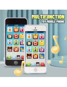 Juguete Teléfono Móvil Simulado Sujosa Negro y Blanco 2 Pcs 2