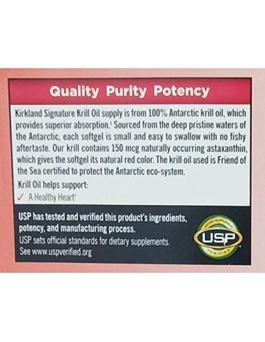 Aceite de Krill Kirkland Signature 500 mg 160 Gelatinas Blandas