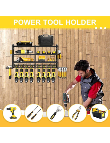 Organizador de Herramientas LADER, Soporte Pared 4 Capas 68 kg