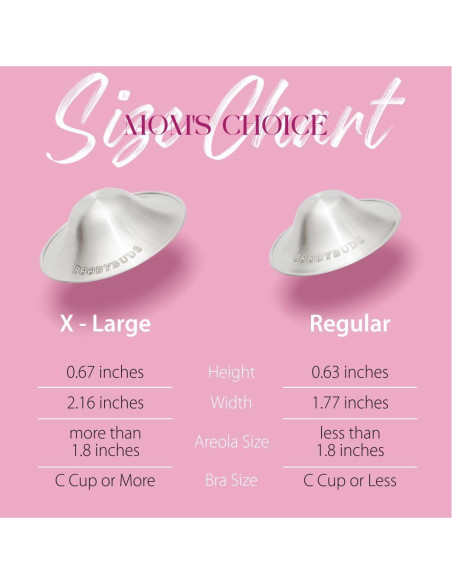 Copas de Lactancia BoobyBuds de Plata 999 - Protectores XL