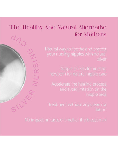 Copas de Lactancia BoobyBuds de Plata 999 - Protectores XL