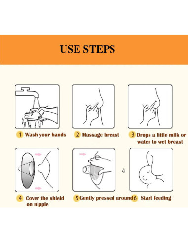 12 Protectores de Pezón de Silicona para Lactancia - H-62