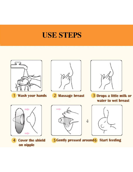 12 Protectores de Pezón de Silicona para Lactancia - H-62
