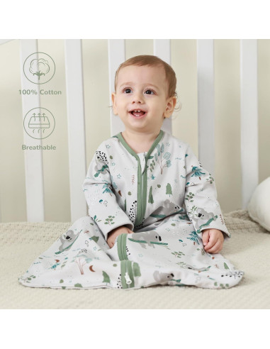 Saco de Sueño JELLYMONI Bebés 6-12 Meses 100% Algodón 0.5 Tog