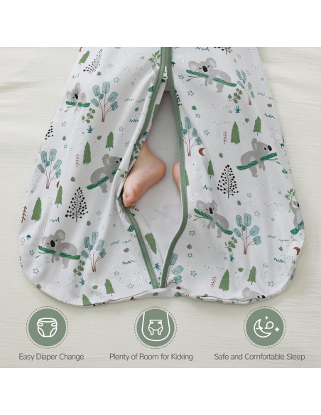 Saco de Sueño JELLYMONI Bebés 6-12 Meses 100% Algodón 0.5 Tog