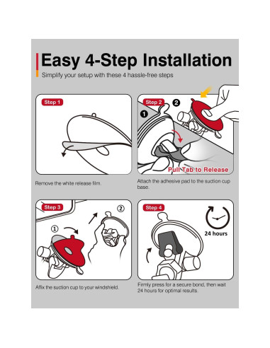 Pads Adhesivos Doble Cara MASIGO 56mm para Soporte de Ventosa