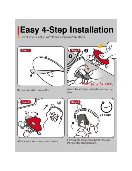 Pads Adhesivos Doble Cara MASIGO 56mm para Soporte de Ventosa