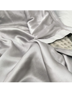 Manta de Seda para Bebé Cozysilk 71x102 cm Gris Plateado 2