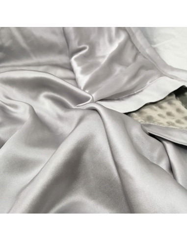 Manta de Seda para Bebé Cozysilk 71x102 cm Gris Plateado