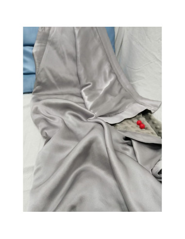 Manta de Seda para Bebé Cozysilk 71x102 cm Gris Plateado