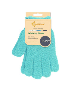 Guantes Exfoliantes Evridwear Azul Ángel Pesado 100% Nylon