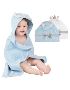 Toallas con Capucha para Bebé Softan 2 Pack Algodón 100%