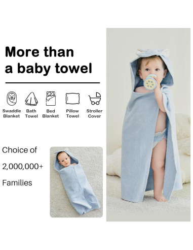 Toallas con Capucha para Bebé Softan 2 Pack Algodón 100%
