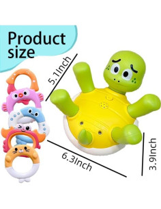 Juguete de Baño Tortuga AOONTYEN Verde Interactivo 3-6 Años 2