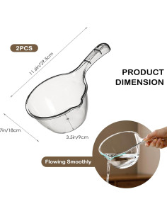 Paquete de 2 cucharones de plástico Iensen 1.5L para cocina 2