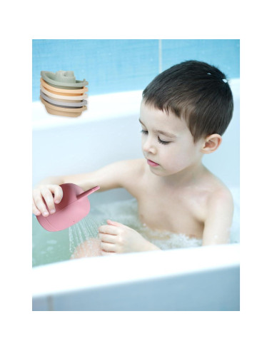 Juguetes de baño Oukitoymer 9 Piezas Silicona Suave