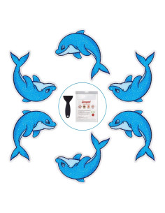 Pegatinas Antideslizantes Secopad para Bañera - 20 Piezas con Delfines