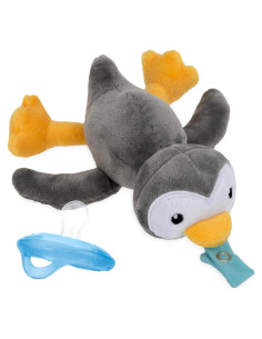 Chupete Nuby Flex Natural con Peluche Pingüino Snuggleez