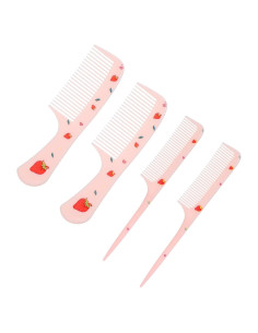 Juego de 4 Peines para Bebés ValueBargain Rosa - Suave y Portátil