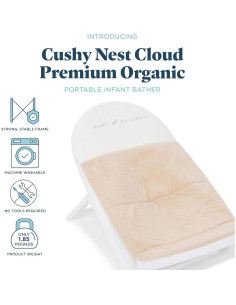 Asiento de Baño para Bebés Nube Premium Orgánico 100% Algodón 2