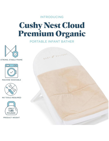 Asiento de Baño para Bebés Nube Premium Orgánico 100% Algodón
