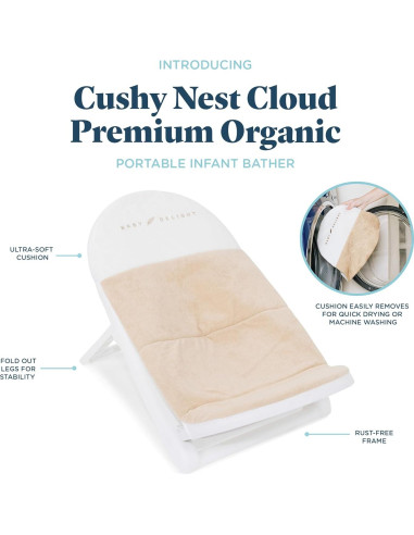Asiento de Baño para Bebés Nube Premium Orgánico 100% Algodón