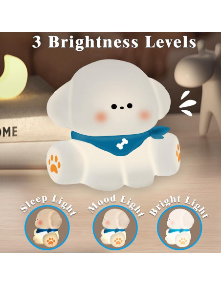 Luz Nocturna Cachorro Kapee House Silicona Recargable Luz Nocturna Cachorro Kapee House Silicona Recargable