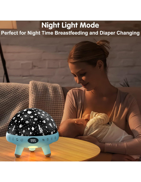 Luz Nocturna ZKYQSHDHX con Proyector y Ruido Blanco para Niños Luz Nocturna ZKYQSHDHX con Proyector y Ruido Blanco para Niños
