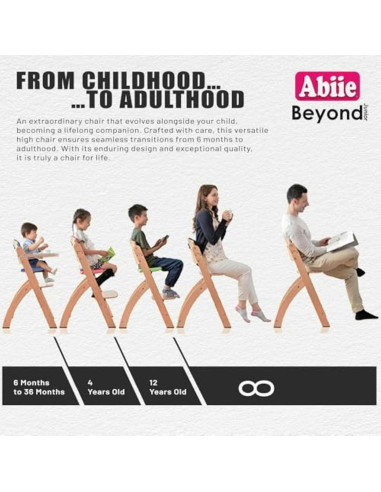Silla Alta de Madera Abiie Beyond Junior Ajustable 113.4 Kg