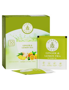 Té Herbal de Jengibre y Limón Herbal Hermit - 50 Bolsitas