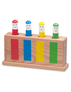 Juguete Pop Up de Madera Galt - 4 Figuras Coloridas