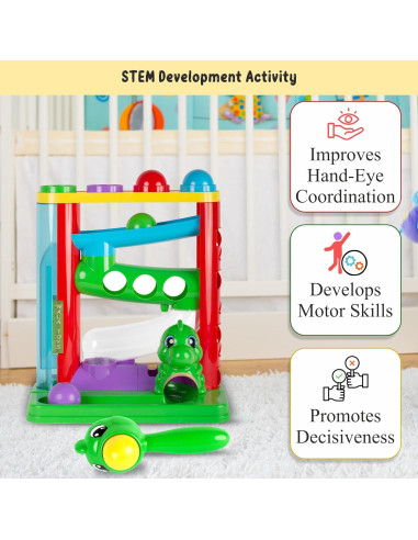 Juguete de Golpear Pelota WALA con Martillo y Dinosaurios