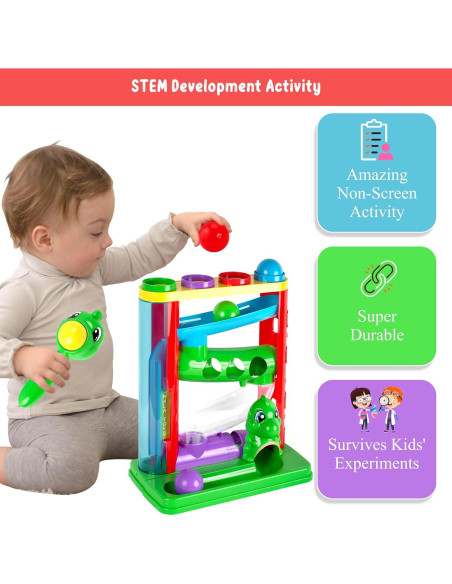 Juguete de Golpear Pelota WALA con Martillo y Dinosaurios