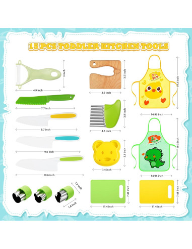 Set de Herramientas de Cocina Montessori HAIMST 15 Piezas