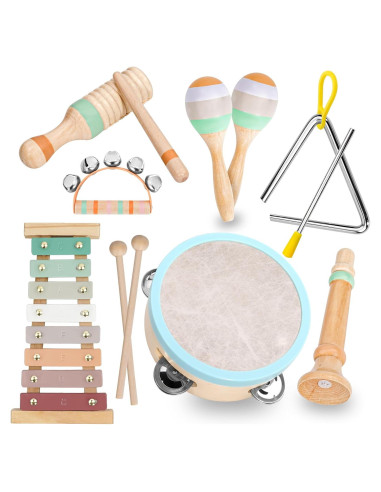Juego de Instrumentos Musicales Raimy - Madera Montessori 1-3 Años