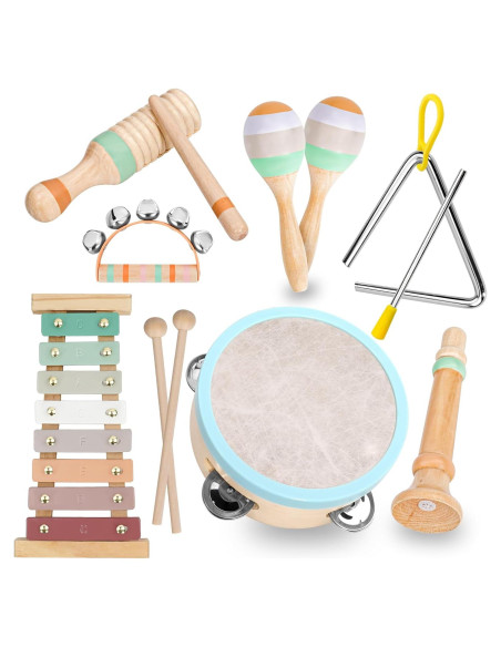 Juego de Instrumentos Musicales Raimy - Madera Montessori 1-3 Años