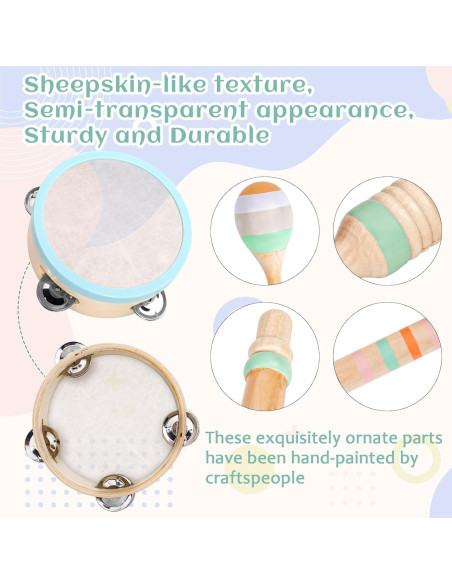 Juego de Instrumentos Musicales Raimy - Madera Montessori 1-3 Años