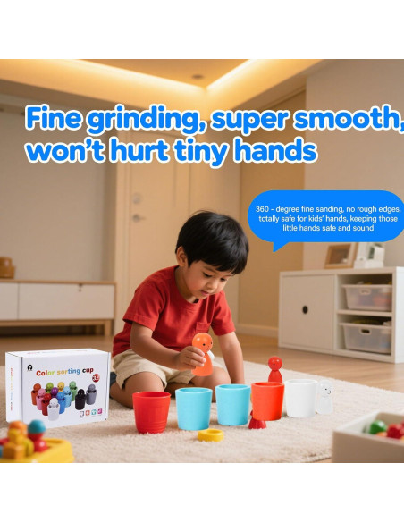 Conjunto de 12 Muñecas de Clasificación de Color KEGOZ - Juguetes Montessori para Niños de 3 a 6 Años
