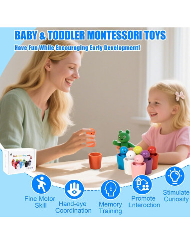 Conjunto de 12 Muñecas de Clasificación de Color KEGOZ - Juguetes Montessori para Niños de 3 a 6 Años