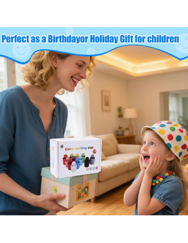 Conjunto de 12 Muñecas de Clasificación de Color KEGOZ - Juguetes Montessori para Niños de 3 a 6 Años