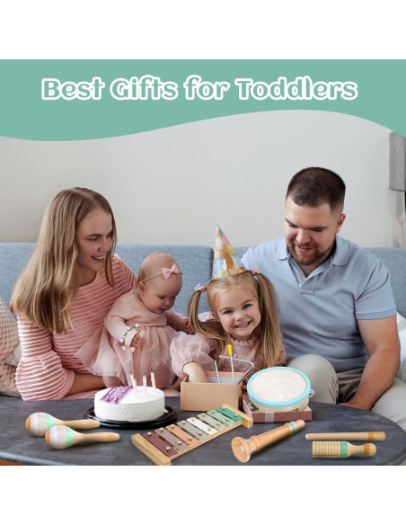 Juego de Instrumentos Musicales Raimy - Madera Montessori 1-3 Años